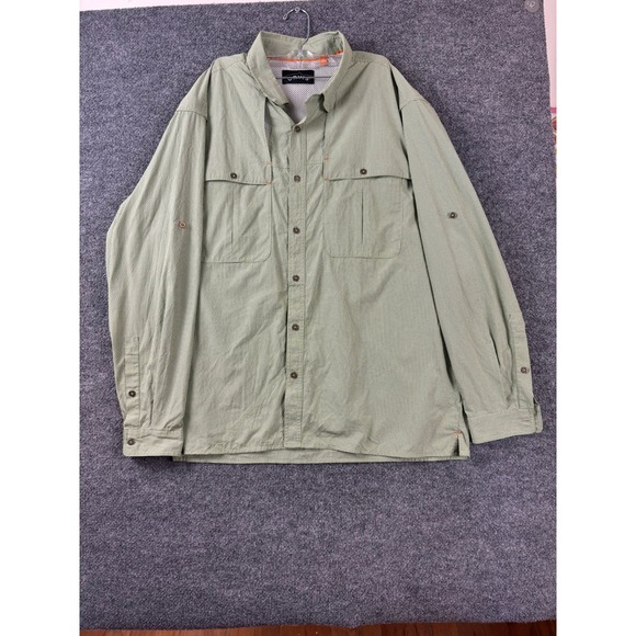 Orvis Other - ORVIS Fishing Shirt Men XL Green White Long Sleeve Quick Dry Vented Mesh Summer
